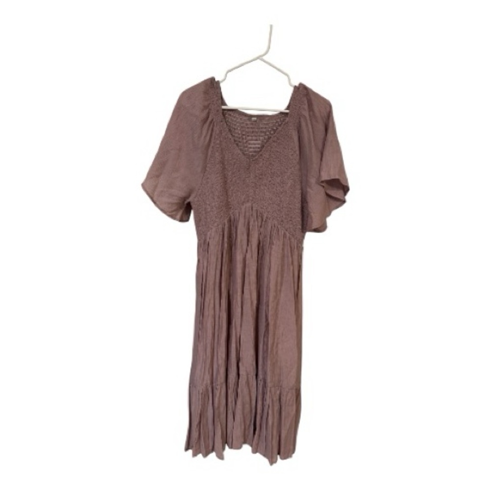 Chic Mauve Midi Dress. Size 2XL. - Picture 2 of 3